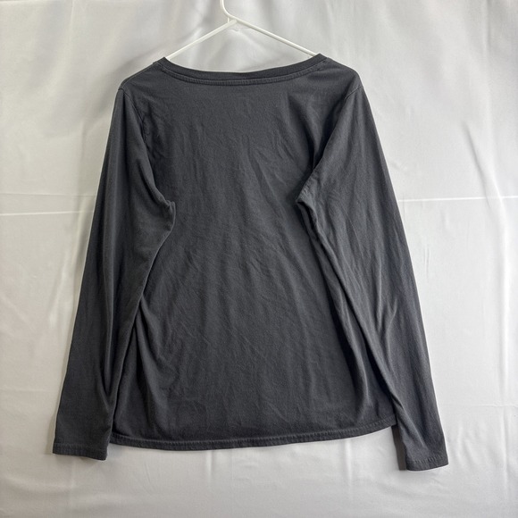 Dragonflies Document V Neck Shirt  Women's Medium Black Long Sleeve - Picture 5 of 6